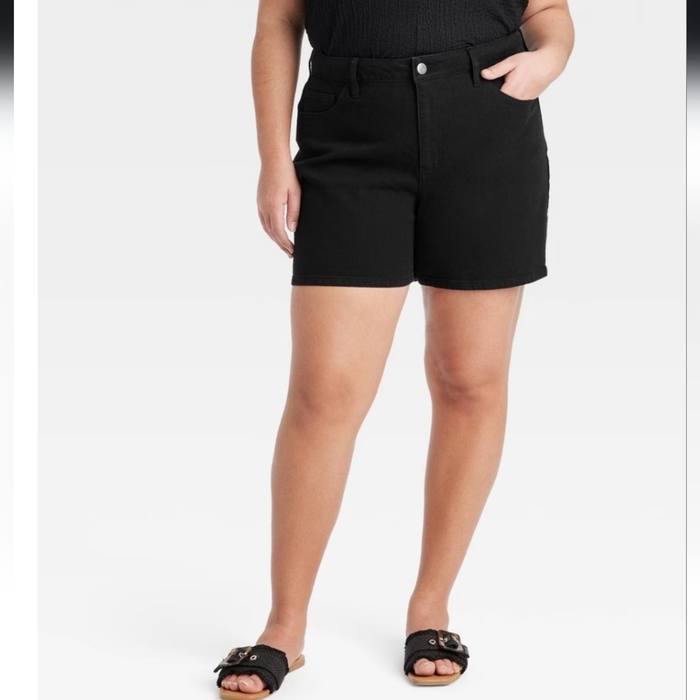 Ava & Viv Black Jean Shorts